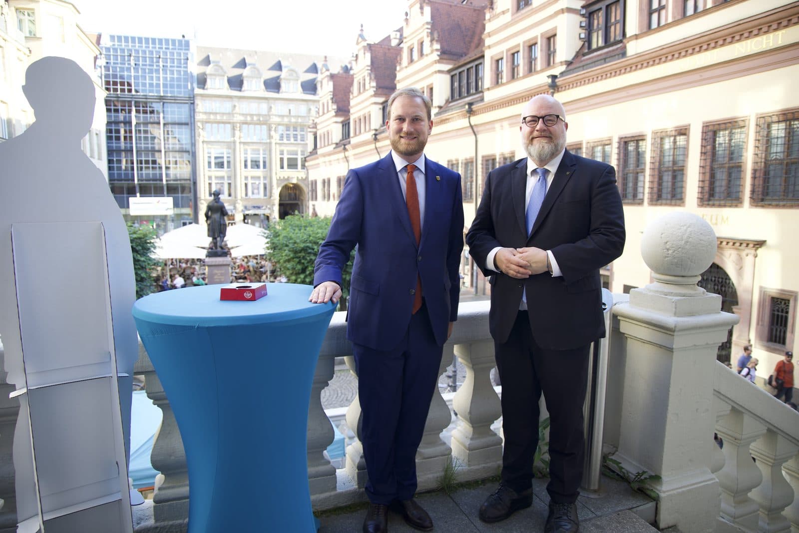 Kreisvorsitzender Andreas Nowak mit OB-Kandidat Michael Weickert beim Kreisparteitag 2026